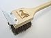 GRILLBADGER The Original Non Metal Grill Brush for Outdoor Grill – Natural Wooden BBQ Cleaner with Grill Scraper, High-Temp Heat Resistant BBQ Cleaning Brush, Safe for Cast Iron Grates, Outdoor Tools