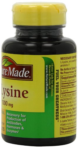 Nature Made L-Lysine 1000mg, 60 Tablets (Pack of 3)