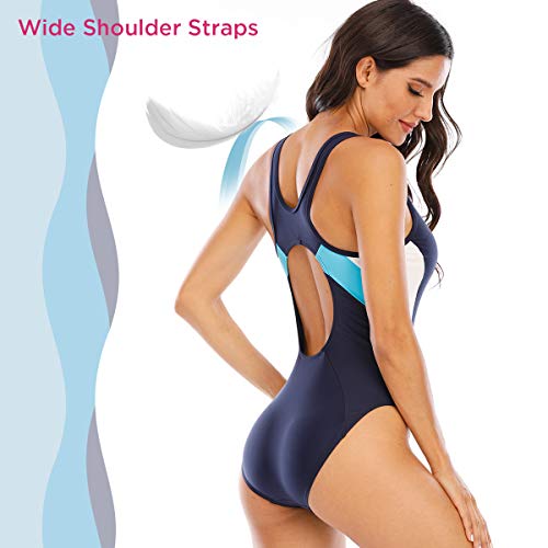 Damen-Sportlicher-Einteiler-Badeanzug-Damen-Badeanzug-Einteilig-Sport-Schwimmanzug-fuer-Damen