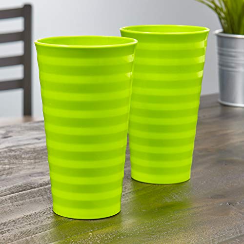 Splash 20ounce Unbreakable Plastic Tumblers set of 12 Lime Green