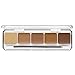 Dermaflage Full Coverage Concealer Palette, 5 Colors with Brush: Cover Acne, Scars, Dark Circles, Tattoos with High Pigment Pro Formula