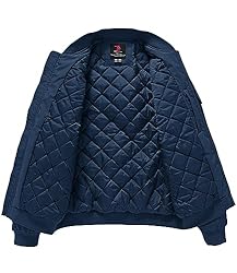 BGOWATU Men's Jacket Windproof Quilted Bomber