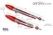 70 Percent Off - Aarcho Kitchen - Silicone Food Tongs w/ Built-in Stand, 2-pack (9 in and 12 in), Stainless Steel, Ergonomic Design w/ Locking Feature. Kitchen, Bbq, Frying, Serving and More (Red)