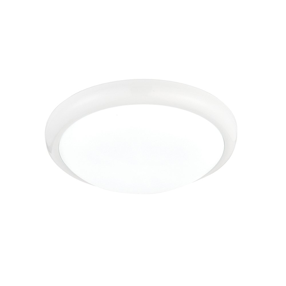 Saxby Montana 330mm Round 15W LED Colour Changing 3000/4000/6500 Kelvin Flush Gloss White Ceiling Light