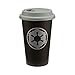 Vandor LLC 99251 Star Wars Double Wall Ceramic Travel Mug with Silicone Lid, 12-Ounce, Black and Gray
