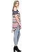 Zoozie LA Women's American Flag Shirt Patriotic Tank Tops Regular And Plus Size, Open Shoulder Navy Star Red Stripes 1, 3X