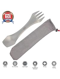 Cuchara de titanio Anana, tenedor y cuchillo 3 en