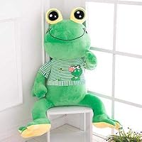 Juantin Store Big Stuffed Animal Pillow Kawaii Plush Frog Doll Big Stuffed Animals Giant Pouf Animals Toys Doll Giant Stuffed Frog Toys for Children Big Eye Frog Pillow-Green-75cm