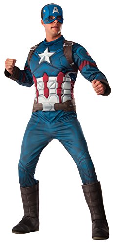 UHC Men's Captain America Winter Soldier Muscle Outfit Halloween Costume