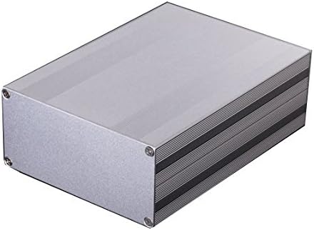LWH5.9“x5.7''x2.67''Aluminum control box /din rail/diy instrument/heatsink/inverter junction /battery/ data storage/cable connector/power supply switch/enclosure/box/case/housing (L5.9“, Silver)