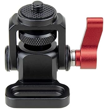 Julucky Adjustable Quick Release DSLR Monitor Holder Mount Camera Monitor Holder Mount Arm 180 Degree Upper Rotation 360 Degree for LED Video Light Cameras Camcorders Smartphone Tripod Microphone