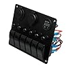 Boat-Car-Marine-Switch-Panel-6-Guang-TEQStone-LED-Rocker-Blank-Switch-Panel-with-Circuit-BreakersDigital-Voltmeter12V-Cigarette-Socket-USB-Power-Charger-AdapterGreenBlueWhiteRed Boat-Car-Marine-Switch-Panel-6-Guang-TEQStone-LED-Rocker-Blank-Switch-Panel-with-Circuit-BreakersDigital-Voltmeter12V-Cigarette-Socket-USB-Power-Charger-AdapterGreenBlueWhiteRed