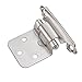 HY04 Cabinet Door Hinges (10 Pack (5 Pairs), Satin Nickel)