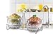 ChefVentions Twin Dip Bowls on Ice - 5 Piece Set, Stainless Steel Metal Stand, Holds Fruit, Dip, Salad, Dessert, BPA Free Acrylic