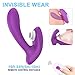 Clitoral Sucking Wearable Remote Control Vibrator, Loverbeby Dildo G-Spot Massager Waterproof& Rechargeable Wander, Clitoral Stimulator with 9 Vibration & 9 Suction Modes Adult Sex Toys for Men Women