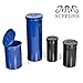 Pop Top Containers Full Cases (315,225,150,75) 19 Dram - Case of 225 (Black) Best Medical Marijuana Container pop top vial 3.5 Grams Smell Proof, FREE BLUNT TUBES! Fasted Shipping MM SUPPLIES