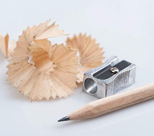 BNC Metal Rectangular Silver Pencil Sharpeners Pack of 24