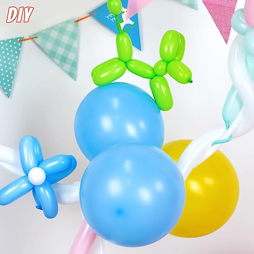 3 otters 110PCS Party Balloons with Pump, Rainbow Balloons Pack 12 Inch Latex Balloons Garland Arch for Kids Birthday Wedding Anniversaries Celebrations 16 Assorted Colors