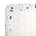 Carousel Designs Gray and Pink Baby Woodland Crib Sheet - Organic 100% Cotton Fitted Crib Sheet - Made in The USA