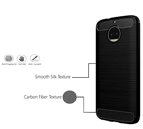 Starz Rugged Armour TPU Shock Proof Back Cover Case for Moto G5S Plus (Black)