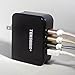 Wall Charger, tekSonic 4-Port 25W Home Travel USB Wall Charger [Black] AC Power Charging Adapter Plug for iPhone 7, 6 Plus, 5, 5s, 5c, iPad, iPod, Samsung S7, S6, S5, S4, Note 5