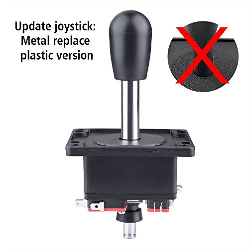 Quimat Arcade Parts Bundles Kit, Arcade Accessories Kit with 1 Joystick,8 Push Buttons(1P/2P Buttons & 6pcs Buttons) for Arcade Video Game Multicade MAME Jamma Game