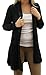 Forever Womens Long Sleeves Plain Crochet Knitted Waterfall Cardigan Sweater