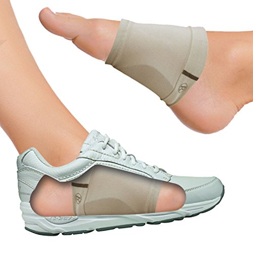 UPC 013977584046, FootMatters Arch Support Cushions - Comfort Spandex Gel Pads - 1 Pair