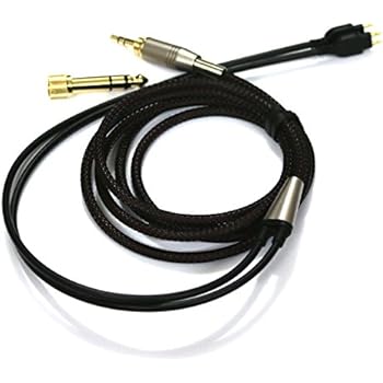 NewFantasia Replacement Audio Upgrade Cable Compatible with Sennheiser HD525 HD545 HD565 HD580 HD600 HD650 Headphones Black 1.3meters/4.2feet