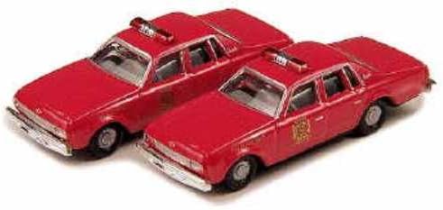1978 Chevrolet Impala Fire Chief Car (2) N Scale Classic Metal Works