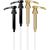 4 Pack Coffee Syrup Pump, Compatible with Torani, DaVinci, Jordans Skinny Syrups - Torani Syrup Pump Dispenser Fits 25.4 Oz/750Ml Bottles, For Coffee Flavoring Syrups, Teas, Snow Cones, Smoothies