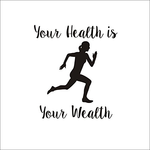 Your Health is Your Wealth Jogging Running Wall Sticker Mural Art Transfers Decal