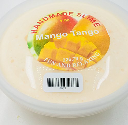 Handmade Crunchy slime Mango fragrance 8 oz container
