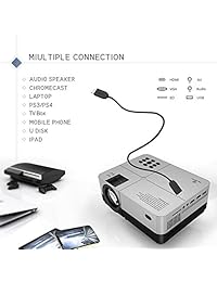 VANKYO Leisure 420 Mini Proyector portátil, 3200 Lux Home Movie Proyector, Soporta 1080P, 140 "Tamaño de proyección, Fire TV Stick, PS4, Xbox, HDMI, VGA, AV, USB
