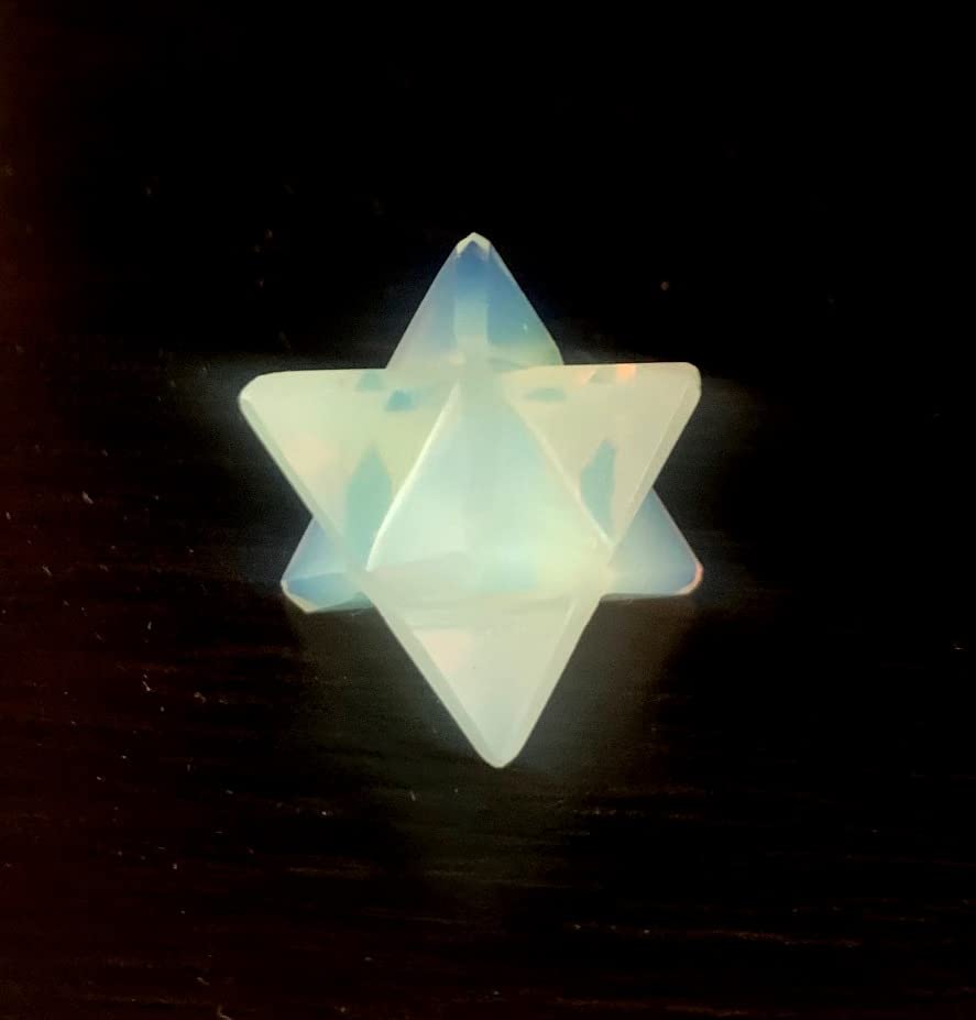 crystalmiracle OPALITE Merkaba Star Healing Reiki FENG Shui Gift Positive Energy Meditation Wellness Handcrafted