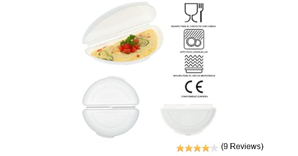 Recipiente Cuece Huevos Microondas | Alternativa al Sarten para Tortillas | Microwave Egg, Omelette Maker | Estuche Vapor Microondas, Ideal para ...