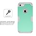 LONTECT for iPhone 8 Case, iPhone 7 Case Hybrid Heavy Duty Shockproof Full-Body Protective Case with Dual Layer [Hard PC+ Soft Silicone] Impact Protection for Apple iPhone 8/iPhone 7, Teal/Grey