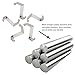 Tresbro Metal Over The Door Hook Z Shaped Clothes Hangers for Bathroom Kitchen Office 10 Pcs