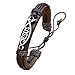RechicGu Silver Fish Catholic Religious Church Christian Jesus Fish Cross St. Benedict Medal Leather Bracelet Bangle Cuff