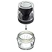 Kabuki Black Nylon Bristle Brush Sifter - Empty Refillable Travel Jar with Mirror for Mineral Makeup, Powders, Custom Foundations