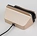 Desk Charger Dock,BAVIER Android Charger Dock,Desk Charger Micro USB,Android Charger Dock,Charge and Sync Stand for Samsung,HTC,LG,Charger Station,Smartphone Desktop Charger Cradle (Golden)