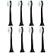 SonicPRO (8x) Black Replacement Heads Compatible with Philips Sonicare Toothbrush Heads DiamondClean 2 Series FlexCare + HealthyWhite EasyClean Click-On (8 Heads) SonicPRO made by Great Value Tech