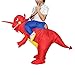 Vantina Inflatable Rider Costume Riding Me Dress Dinosaur Suit Mount Kids Adult