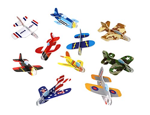 SNInc. Flying Glider Plane Assortment for Kids Prizes and Party Favors Bulk Pack of 72 Foam Airplane Glider Planes