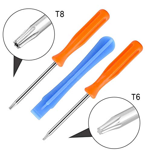 RGEEK 2pcs Replacement Thumbsticks Joysticks LB RB Bumpers Triggers Repair Replacement Parts Plating Workmanship T6 T8 Screwdriver Repair Kit Compatible Xbox One Elite Controller
