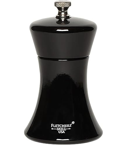 Fletchers' Mill Lighthouse Pepper Mill, White/Red - 6 Inch, Adjustable Coarseness Fine to Coarse, MADE IN U.S.A