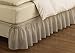 EasyFit Solid Elastic Wrap Around Bed Skirt, Easy On/Off Dust Ruffle (18 Inch Drop), Queen/King, Camel