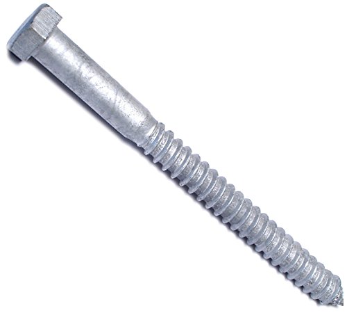 Hard-to-Find Fastener 014973150280 1/2-Inch x 6-Inch Hex Lag Screws, 25-Piece