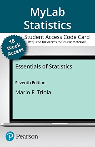 Essentials Of Statistics Mylab Stat.