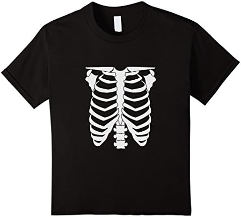 Kids Skeleton Glow In The Dark halloween t shirt 8 Black